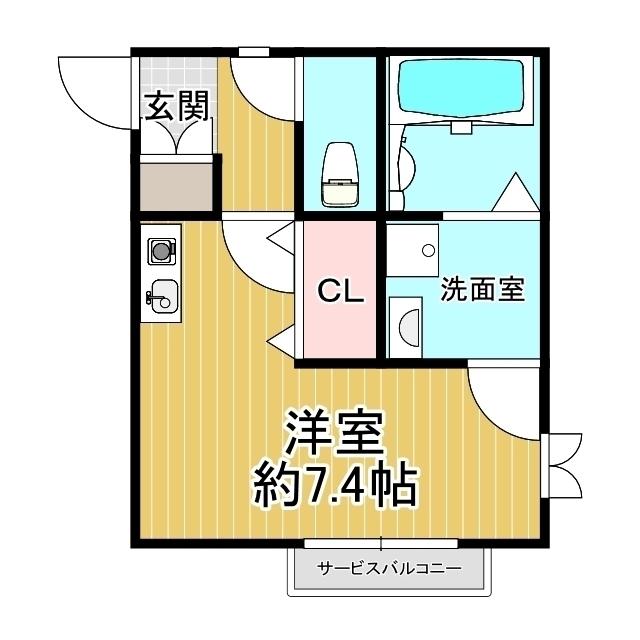 ONES STAGE高砂(ワンルーム/4階)の間取り写真