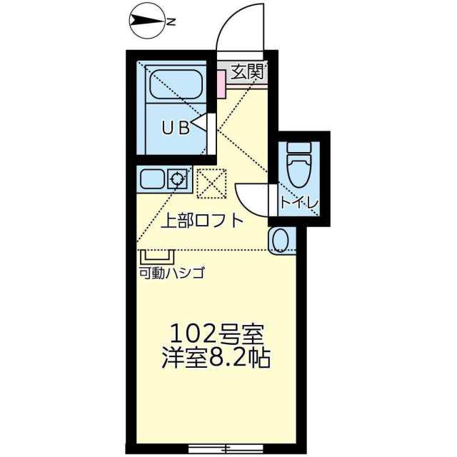 ユナイト星川インドラの杜(ワンルーム/1階)の間取り写真