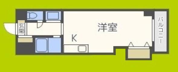タツミ第六ハイツ新館(ワンルーム/7階)の間取り写真
