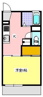 栄ハイツ(1K/1階)の間取り写真