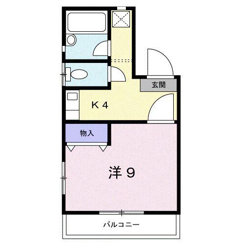 アップタウン3番館(1K/1階)の間取り写真
