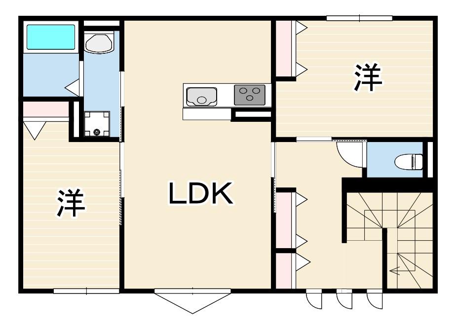 ハイムメゾンビオラ(2LDK/2階)の間取り写真