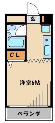 DELCCS浦和(ワンルーム/4階)の間取り写真