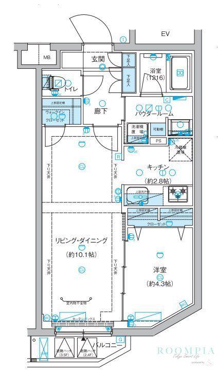 メインステージ富士見台(1LDK/2階)の間取り写真