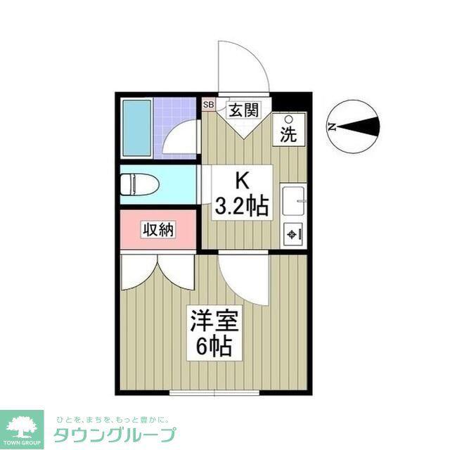 メゾンドール2番館(1K/1階)の間取り写真