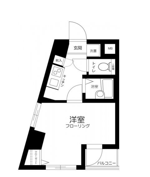 プレール南馬込(1K/7階)の間取り写真