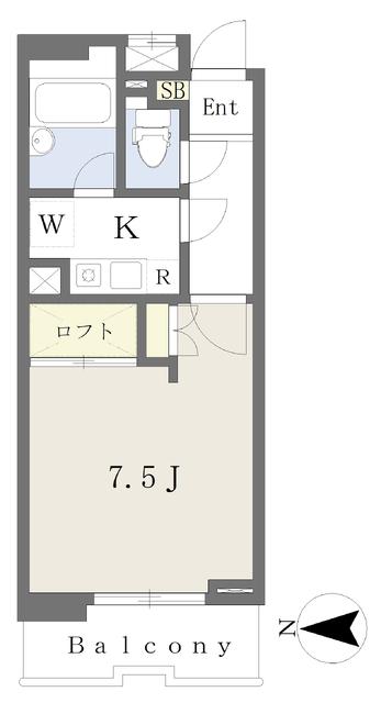 リエス仙台幸町(1K/6階)の間取り写真