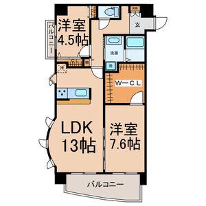 ベルメゾン花筐(2SLDK/5階)の間取り写真