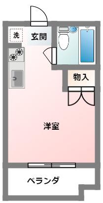 愛和マンション(ワンルーム/4階)の間取り写真