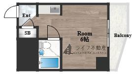 ラフォーレ菱屋西II(ワンルーム/2階)の間取り写真