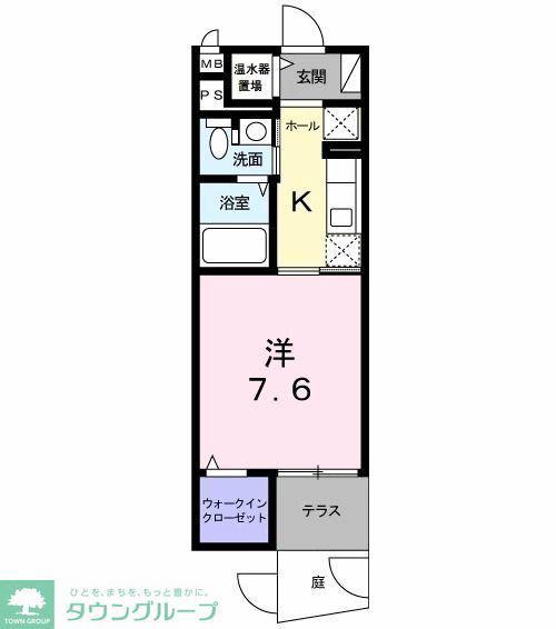 グレイスメロウ(1K/1階)の間取り写真