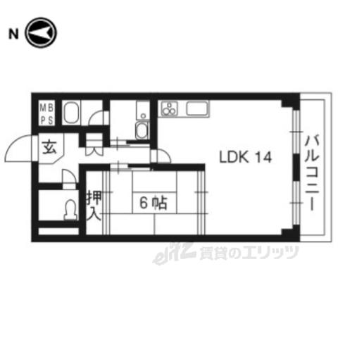 メゾンドセレサ(1LDK/1階)の間取り写真