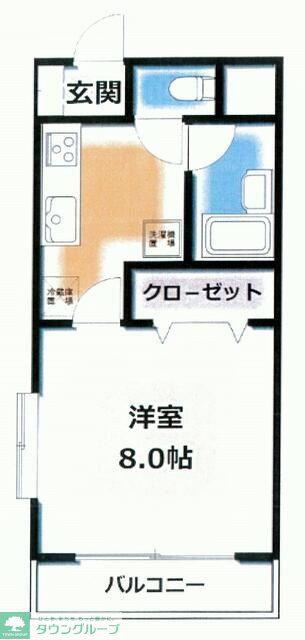 スマイルハイツMK(1K/1階)の間取り写真