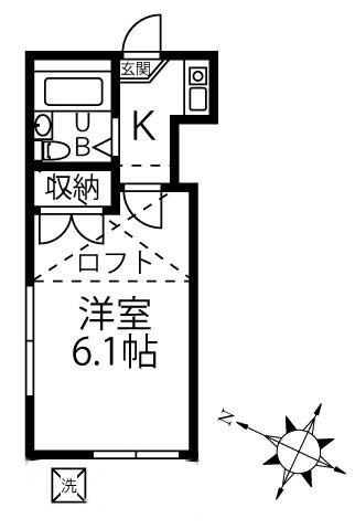OM駒沢(1K/1階)の間取り写真