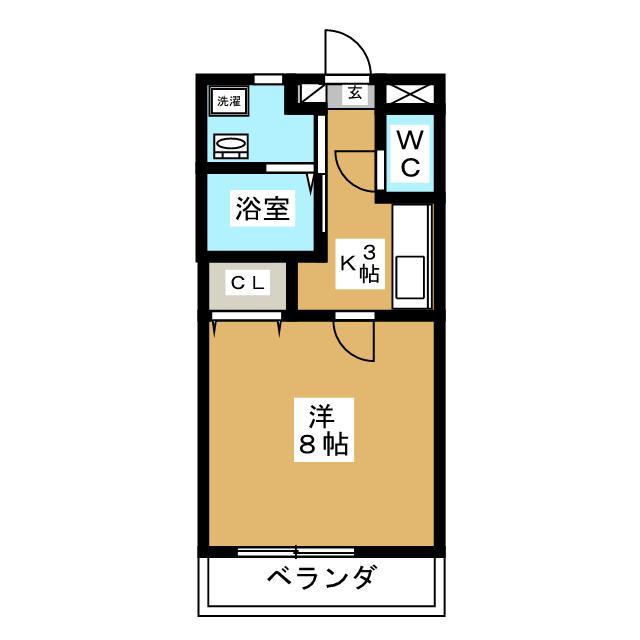 エクシーマ(1K/2階)の間取り写真