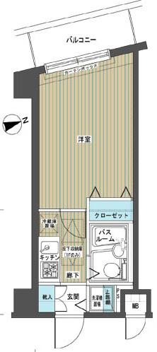 フェニックス笹塚弐番館(1K/3階)の間取り写真