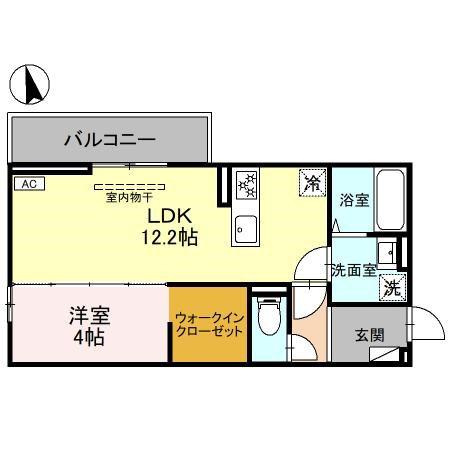 イーステージ大橋町(1LDK/2階)の間取り写真