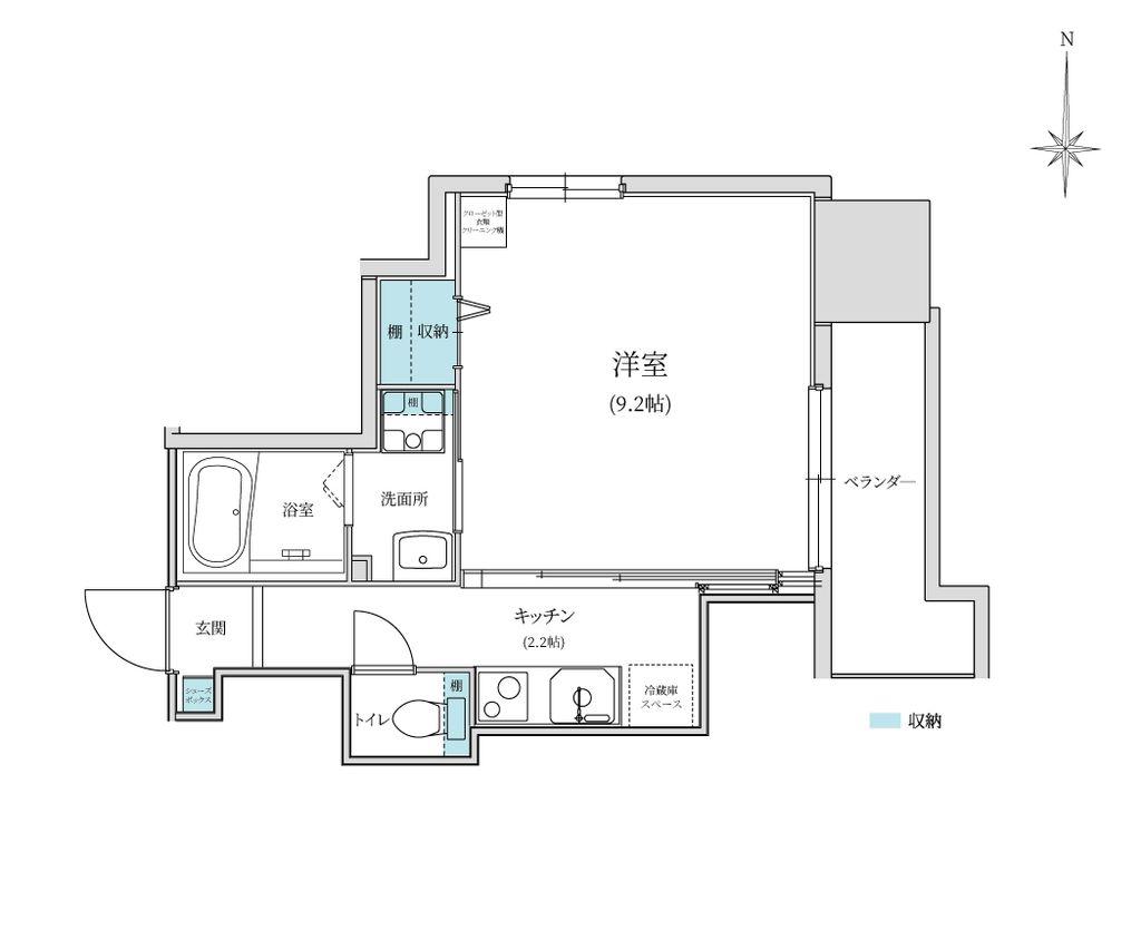 FORBIS五島町(1K/7階)の間取り写真