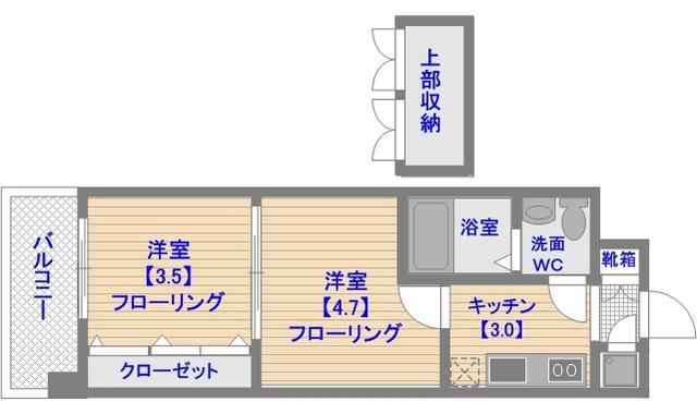 ORIENT BLD NO.54(2K/5階)の間取り写真