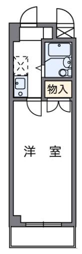 レオパレスサザンクロスプラザ(1K/3階)の間取り写真