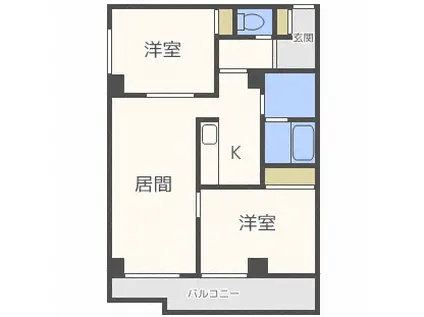 SILENCE八軒サイレンス八軒アネックス(2LDK/3階)の間取り写真