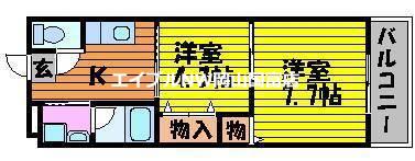 グランヴィスタ安倉(2K/5階)の間取り写真