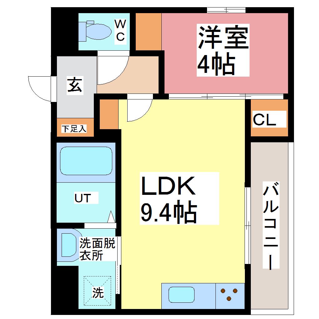 プロヌーブ舞屋(1LDK/2階)の間取り写真