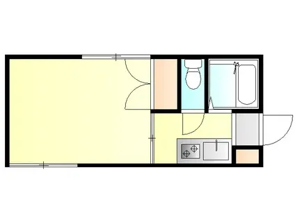 アークベース川内(1K/1階)の間取り写真