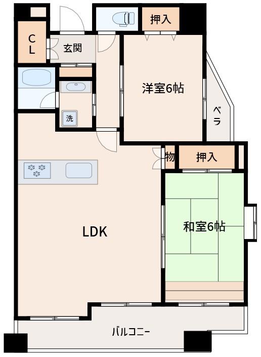 プレサンス新大阪ステーションフロント(2LDK/11階)の間取り写真