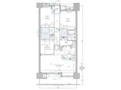 ライオンズ青葉東クレアシティ(3LDK/13階)の間取り写真