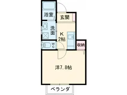 アンフィニIII(1K/1階)の間取り写真