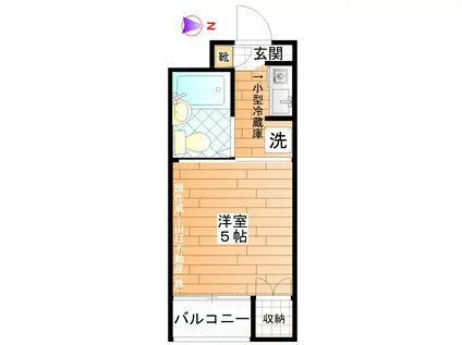 ガーデンハウスコマツ(1K/3階)の間取り写真