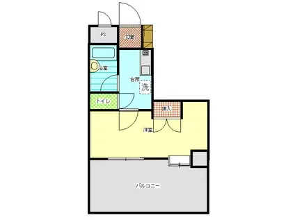 ホーユウコンフォルト(1K/2階)の間取り写真