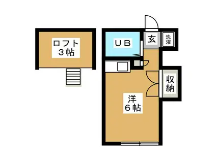 ナインパレス(ワンルーム/1階)の間取り写真