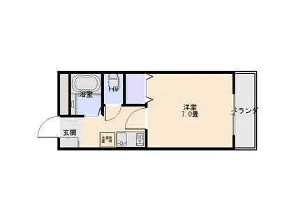 メゾン21(1K/1階)の間取り写真