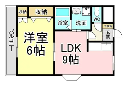 プライムガーデンIII(1LDK/1階)の間取り写真