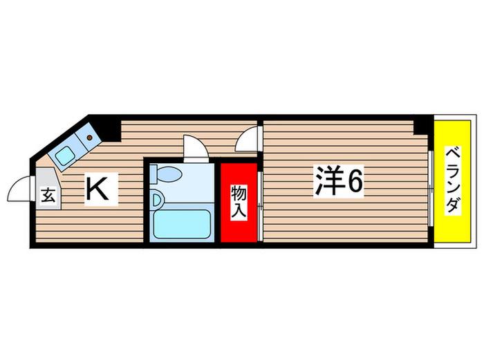 錦ビル(1K/4階)の間取り写真