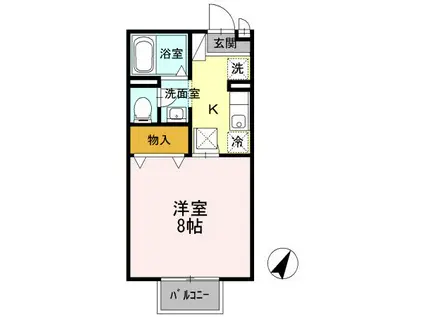棒屋第3住吉ハイツ(1K/1階)の間取り写真