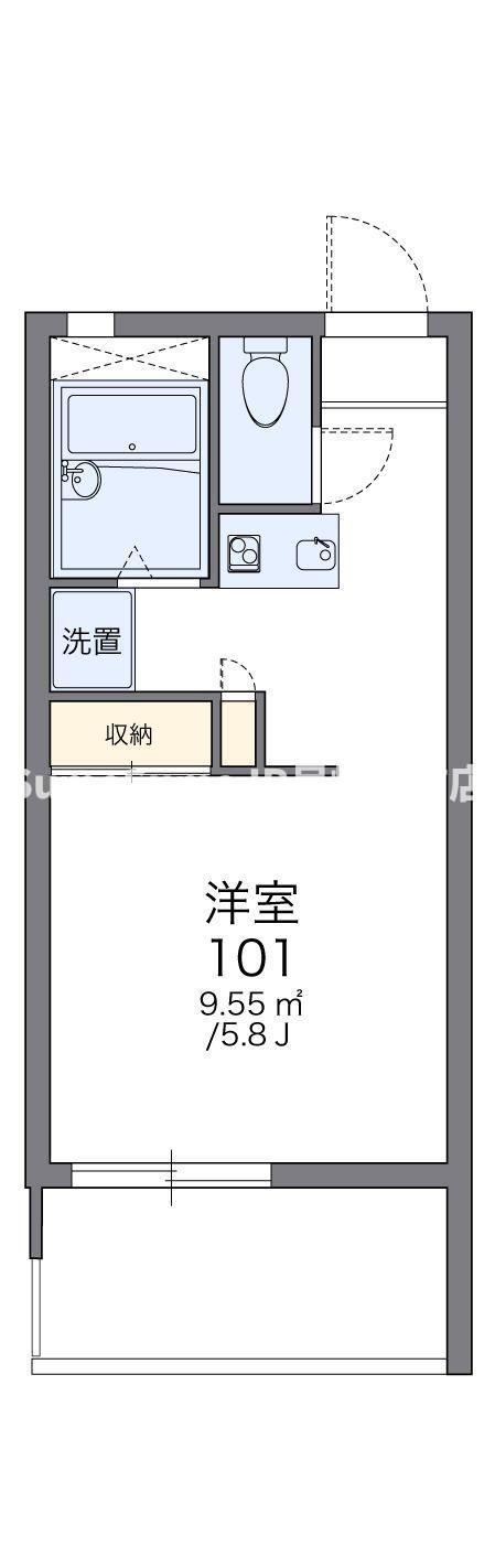 レオパレスツインズ加島壱番館(1K/3階)の間取り写真