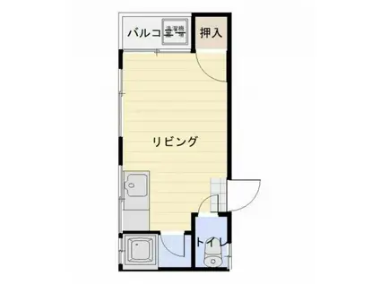 荘野ハイツ(ワンルーム/1階)の間取り写真