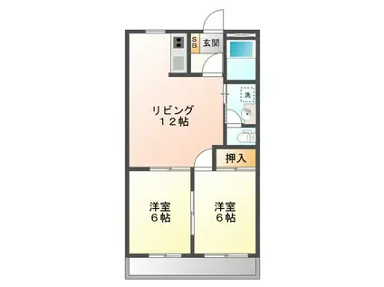 SUNRISE 21(2LDK/1階)の間取り写真