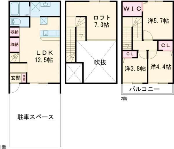LOFTY SAGA(3LDK/1階)の間取り写真