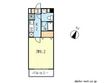ベイシエ(1K/2階)の間取り写真