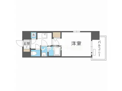 レジュールアッシュ福島CUZE(1K/9階)の間取り写真