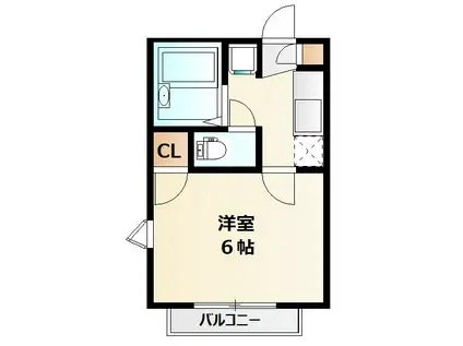 BLUMEN HAUS(1K/1階)の間取り写真