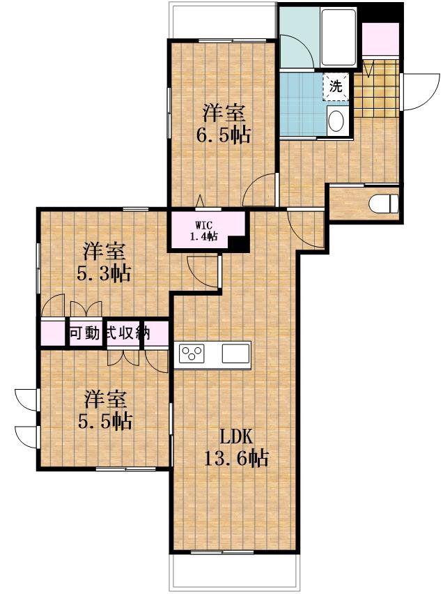 BLOOM深沢(3LDK/1階)の間取り写真