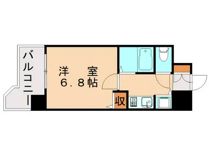 ライオンズマンション小倉駅南第3(1K/4階)の間取り写真