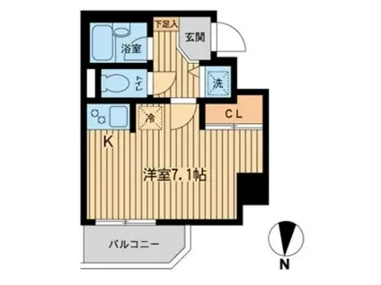 ジョイシティ住吉II(ワンルーム/5階)の間取り写真