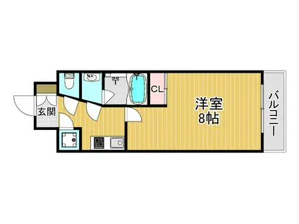 スプランディッドIII(1K/2階)の間取り写真