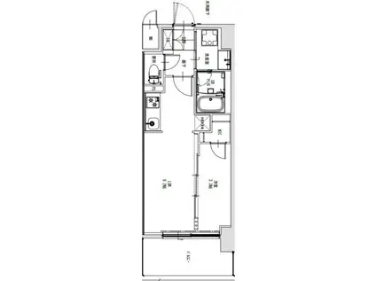 S-RESIDENCE烏森AUREATE(1LDK/10階)の間取り写真